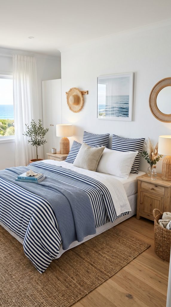Bright coastal inspired bedroom featuring classic 202605311834