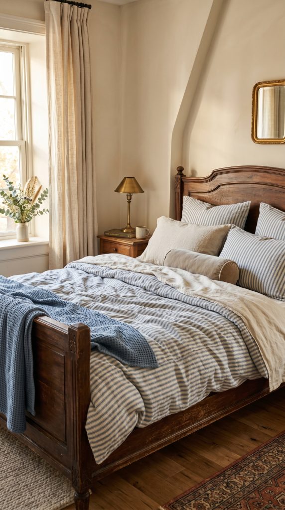 Charming European inspired bedroom featuring soft 202605311817