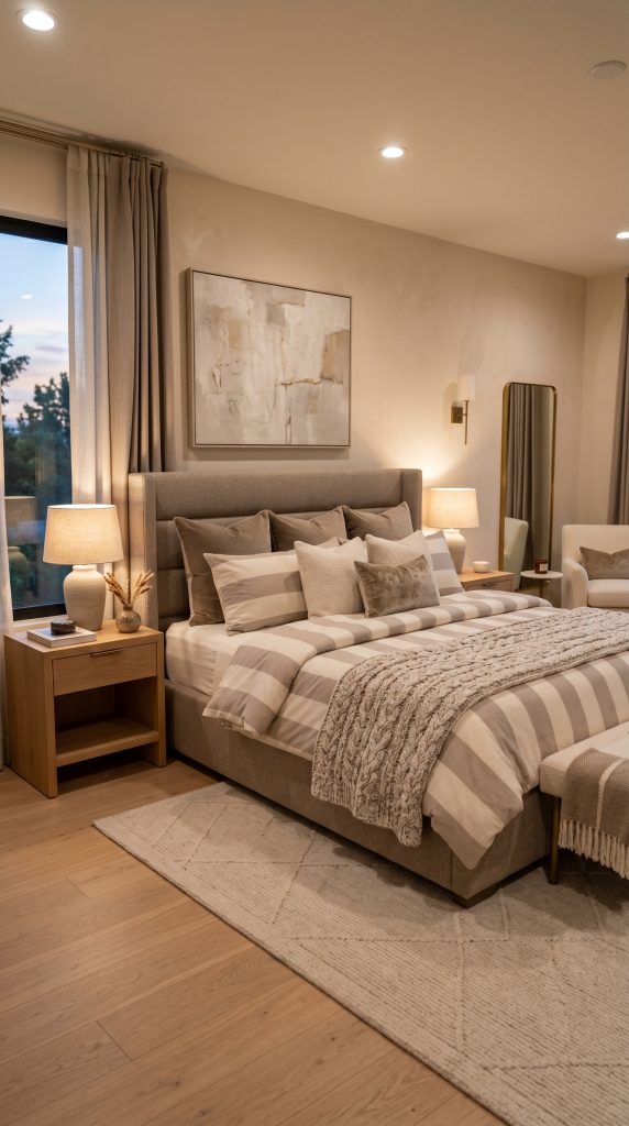 Elegant contemporary bedroom with wide 202605311814