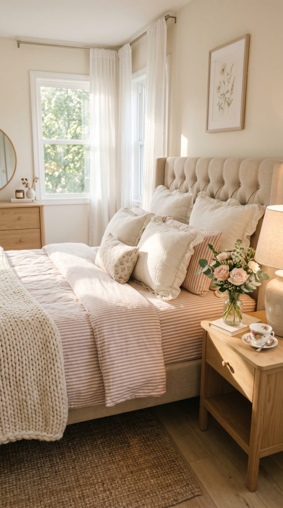 Soft romantic bedroom featuring dusty 202605311822