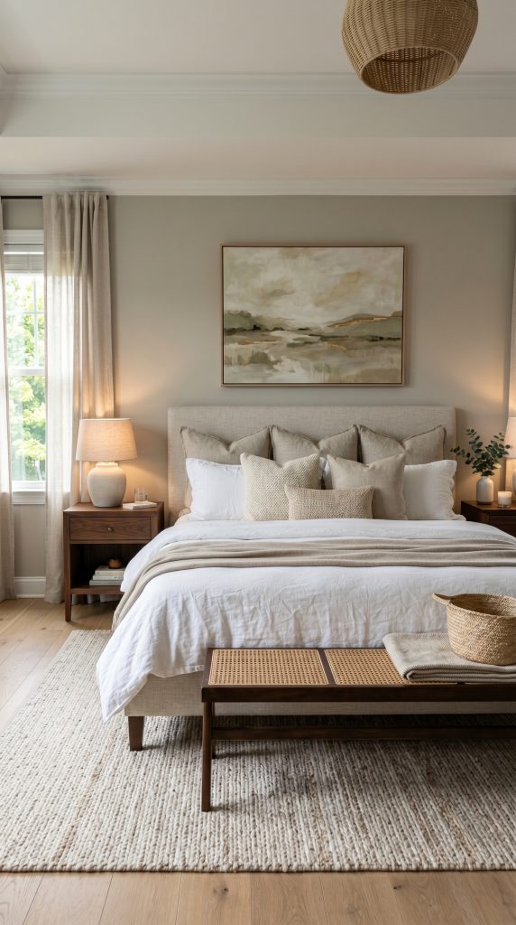 Elegant bedroom featuring oversized Euro 202606041624