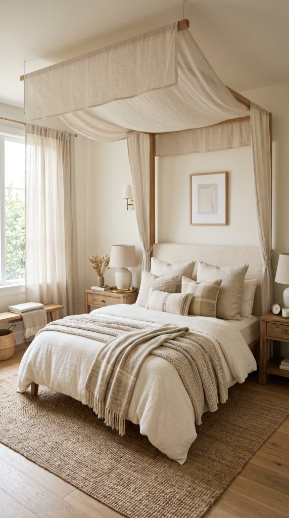 Elegant neutral bedroom featuring cream 202606011642