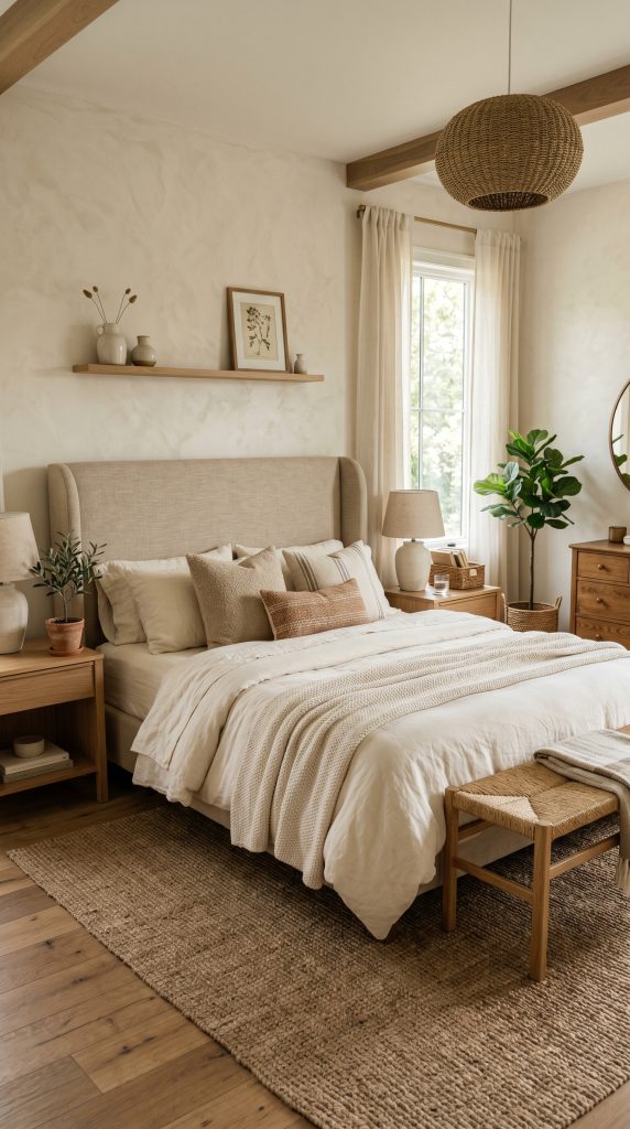 Elegant neutral bedroom featuring layered 202606011704