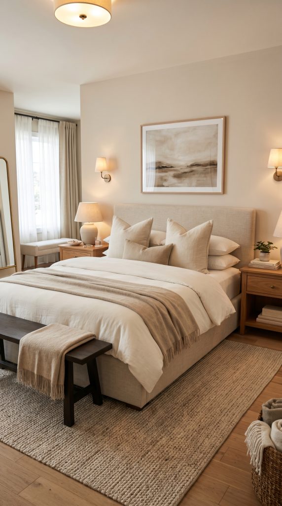 Elegant neutral bedroom featuring oversized 202606011657