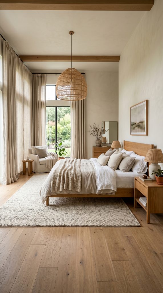 Elegant organic modern bedroom featuring 202606021107
