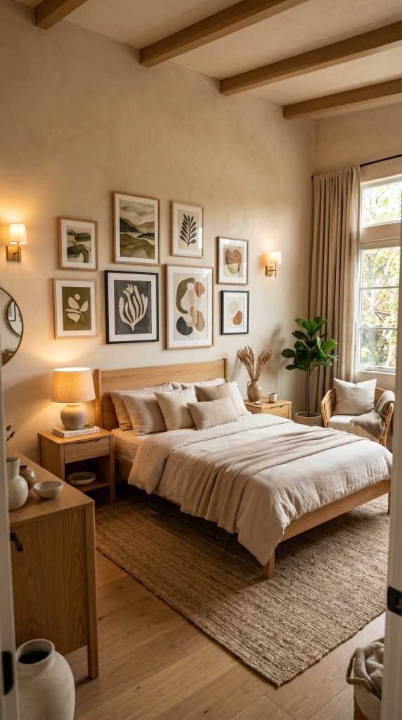 Organic bedroom featuring a curated 202606021104
