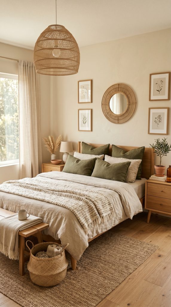 Organic bedroom featuring neutral linen 202606021040