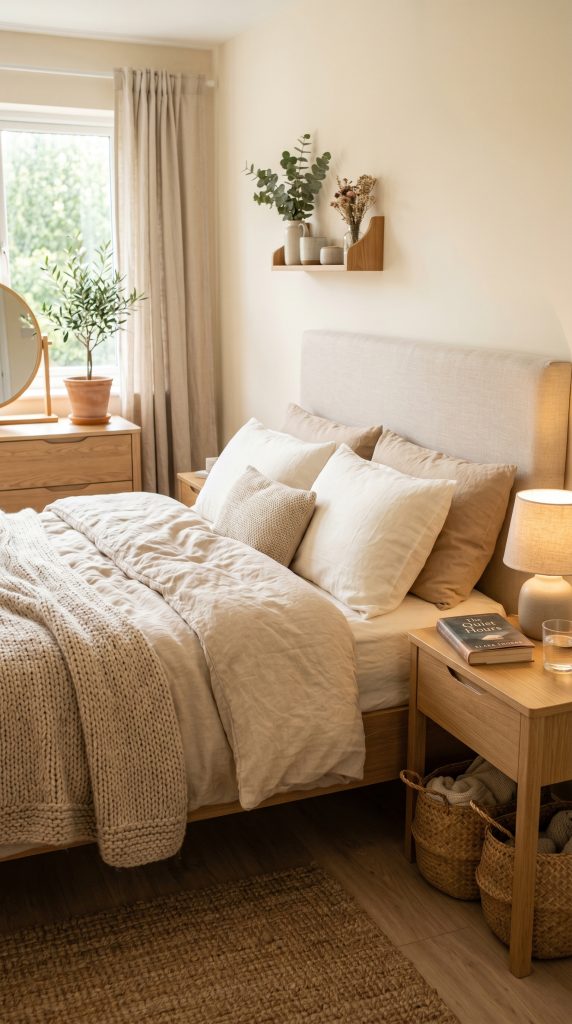 Serene bedroom featuring stonewashed cotton 202606021033
