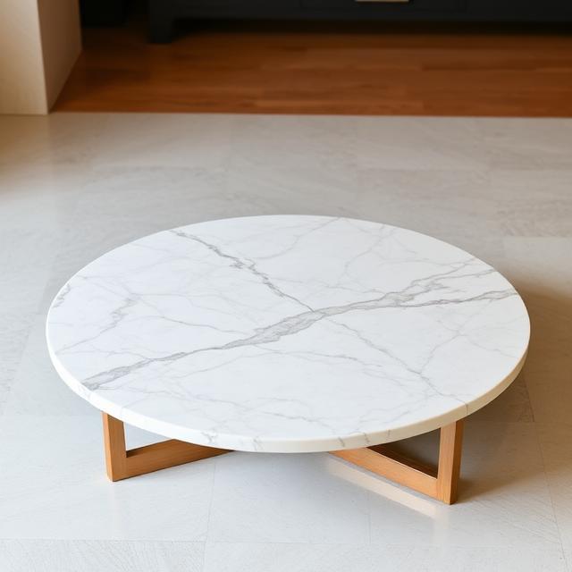 Different Types of Coffee Tables: Complete Guide to Choosing the Perfect Coffee Table 6 Luxury marble coffee table with a polished stone top and gold metal base, adding elegance to a modern living room.