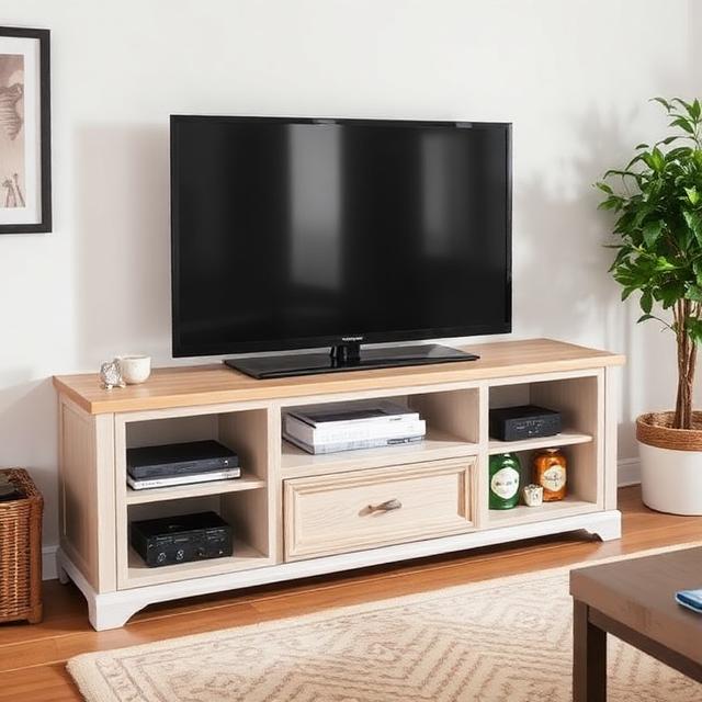 TV Stand: The Ideal Combination of Design and Utility 9 Minimalist white TV stand in contemporary living room