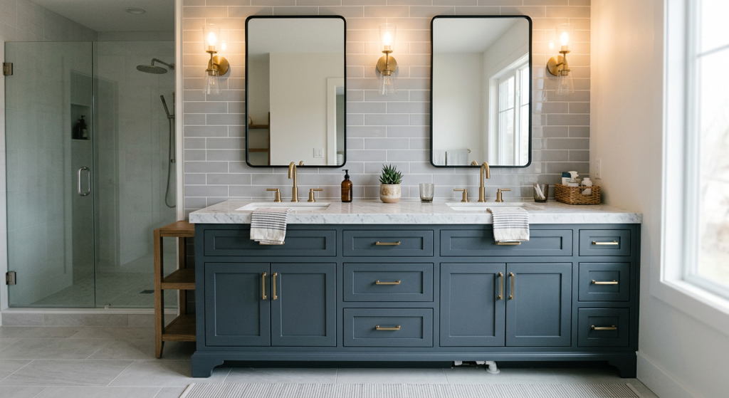 15 Best Bathroom Vanities to Transform Your Modern Bathroom 4 Firefly Gemini Flash double sink Bathroom Vanities 391183
