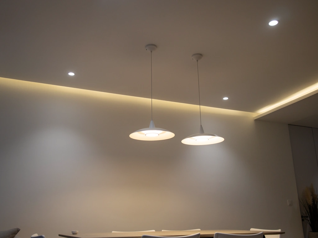 20 Best Types of Lighting Fixtures to Transform Every Home 3 Contemporary LED ceiling light in a modern living room.