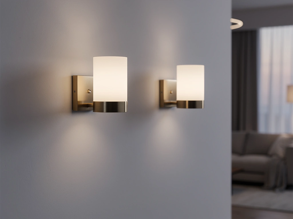 20 Best Types of Lighting Fixtures to Transform Every Home 4 Modern wall sconces providing warm ambient lighting in a hallway.
