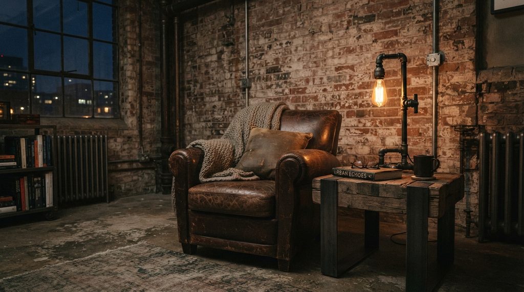 Reading corner lighting ideas featuring industrial fixtures for a stylish and modern reading