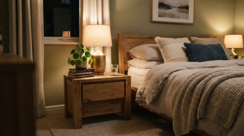 20 Bedroom Lighting Ideas with warm bedside table lamps