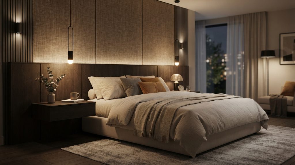 20 Bedroom Lighting Ideas with pendant lights above bedroom nightstands