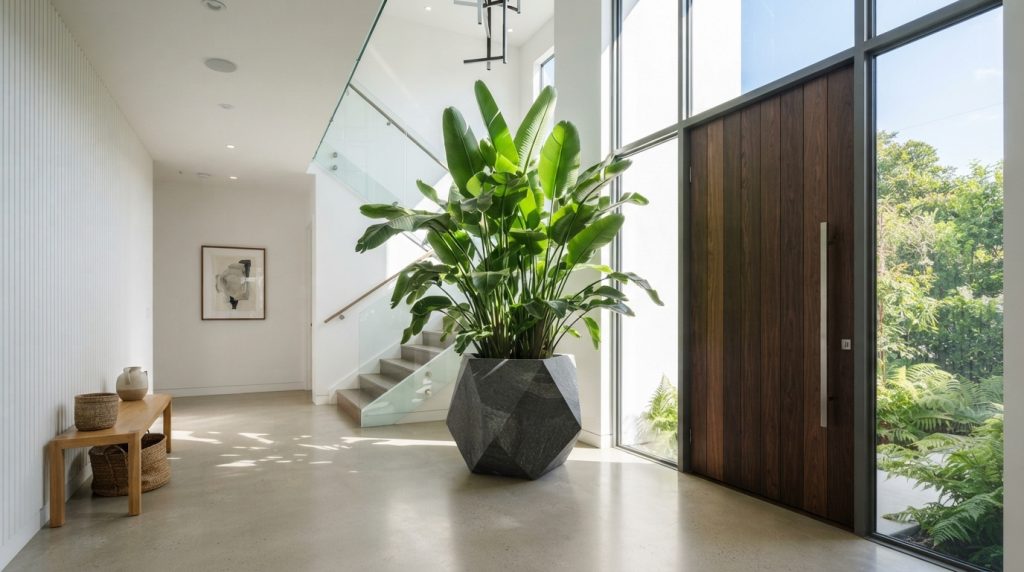Indoor plant decor ideas for a welcoming entryway