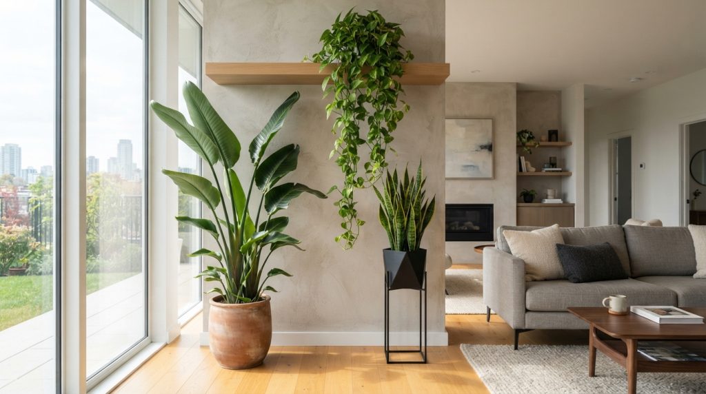 Indoor plant decor ideas with a dining table plant centerpiece