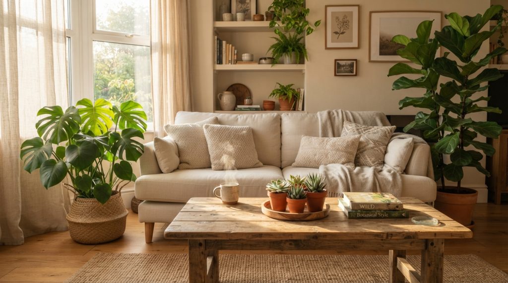 Indoor plant decor ideas for a cozy and fresh natural home