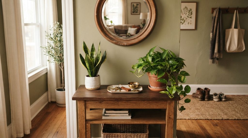 Indoor plant decor ideas for a welcoming entryway