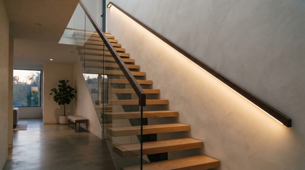 Staircase with integrated LED light 20260912212418