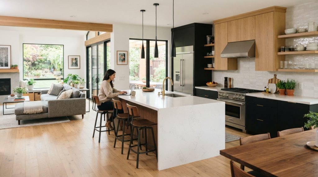 modern open kitchen design ideas