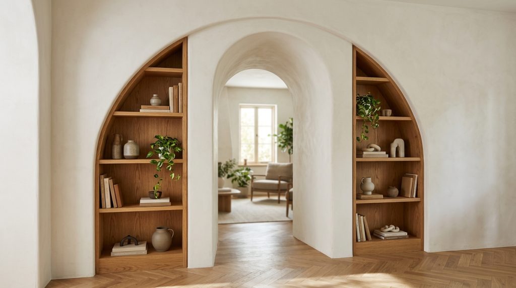 Bookshelf archway in room 20261009021430