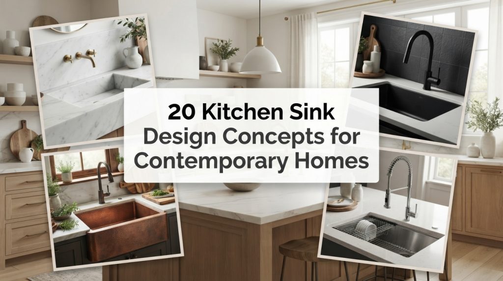 20 Kitchen Sink Design Concepts for Contemporary Homes