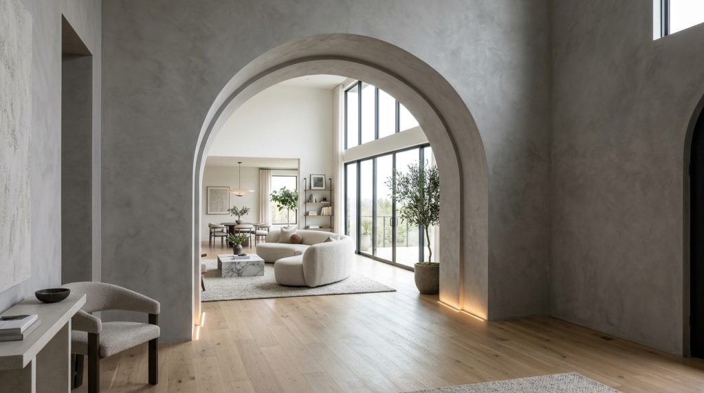 Modern archway transition in home 20261009023352
